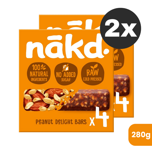 Pack 2 Un Barra Nakd Peanut Delight 280g