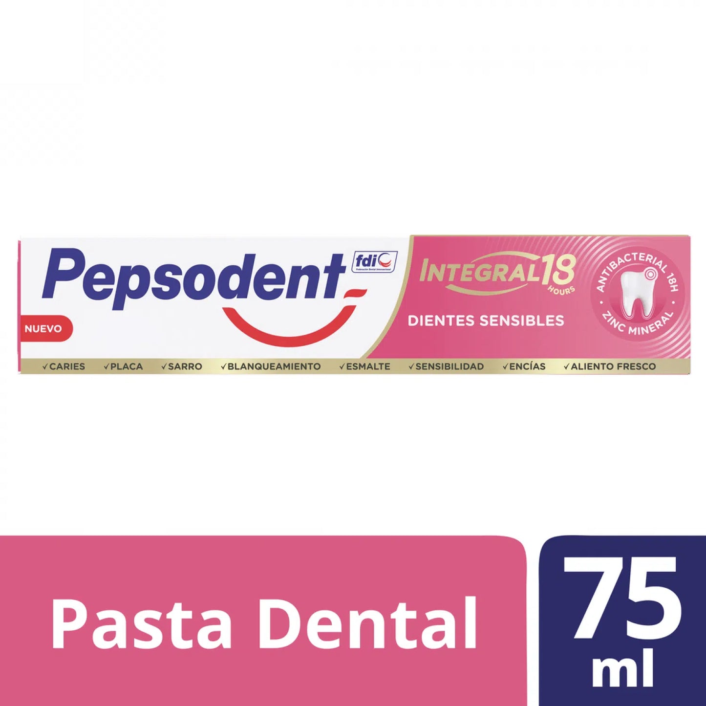 Pepsodent Pasta Dental Integral 18 Dientes Sensibles 75 ml