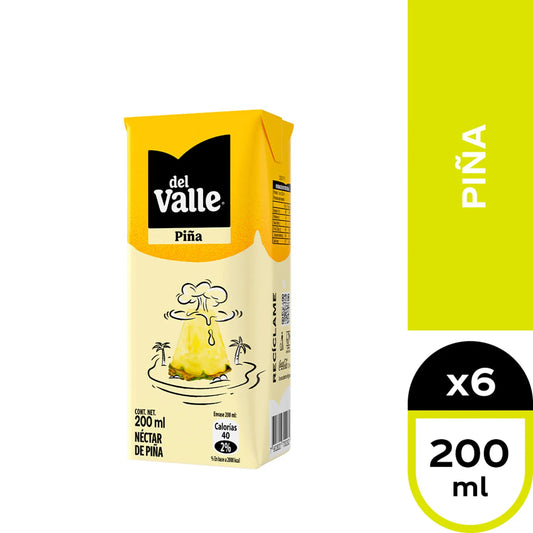 Pack Néctar Andina del Valle Piña  6 Un 200 Ml
