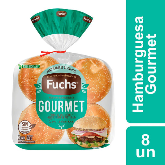 Pan Hamburguesa Fuchs Gourmet 650 g 8 un