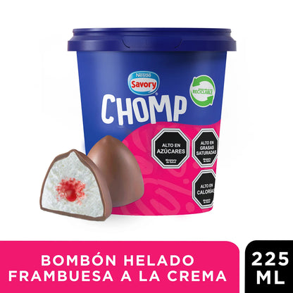 Bombón Helado Savory Chomp Frambuesa A La Crema 225 Ml