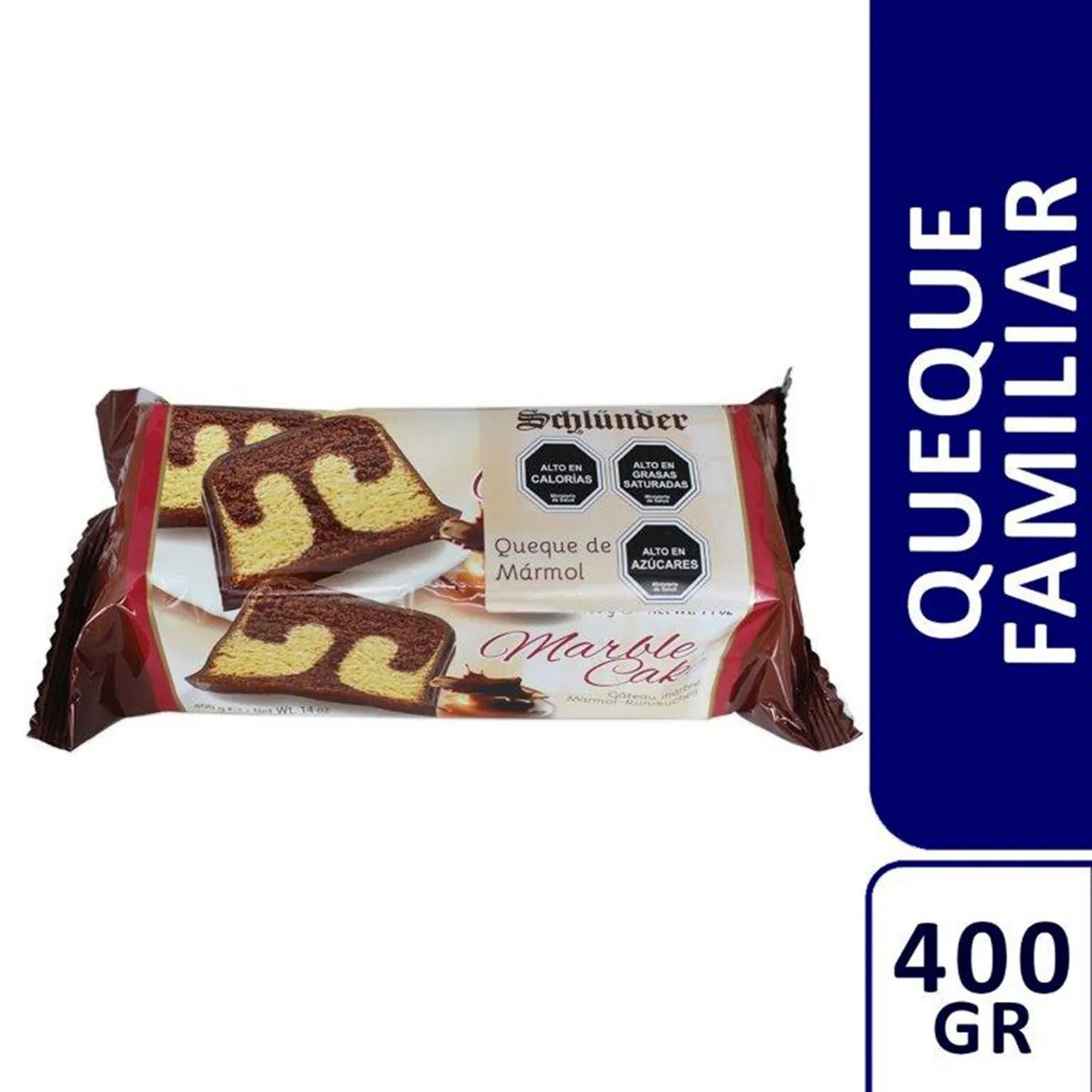 Queque Schlünder Marmolado Vainilla y Chocolate 400 Gr