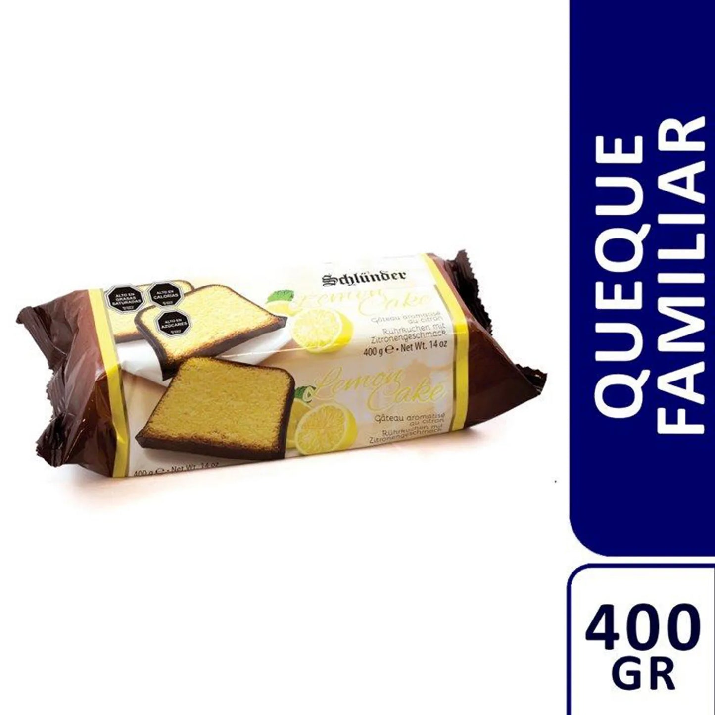 Queque Schlünder de Limón Bañado en Chocolate 400 Gr