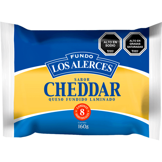 Queso Cheddar Los Alerces Envasado Laminado 160 Gr