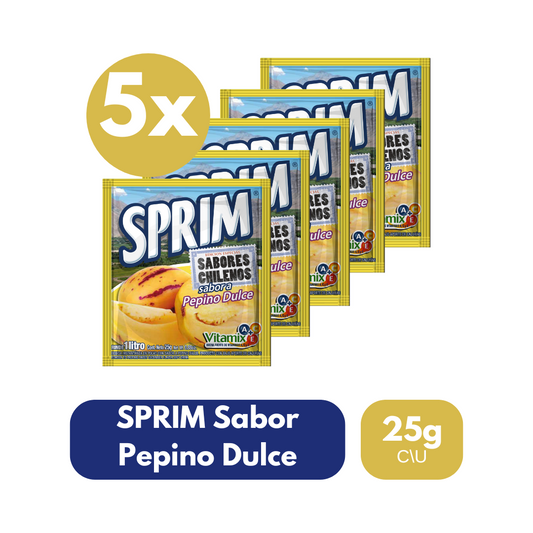 Pack 5 Un Jugo En Polvo Sprim Pepino Dulce 25 Gr