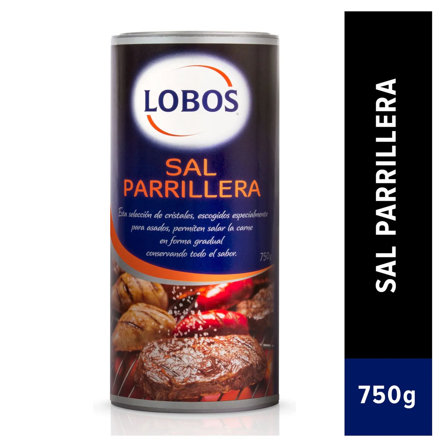 Sal Parrillera Lobos Yodada Frasco 750 Gr