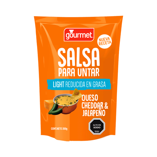 Salsa Para Untar Light Cheddar Jalapeño Gourmet 200 Gr