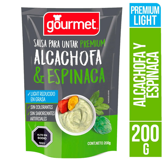 Salsa de Untar Alcachofa & Espinaca Gourmet 200 Gr