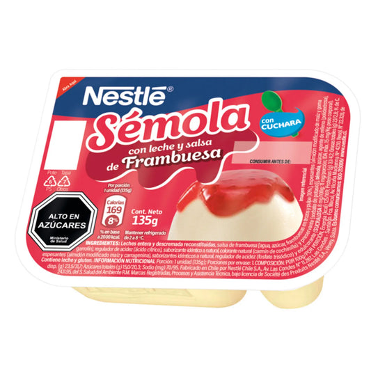 Sémola con Leche Nestlé Salsa de Frambuesa 135 Gr