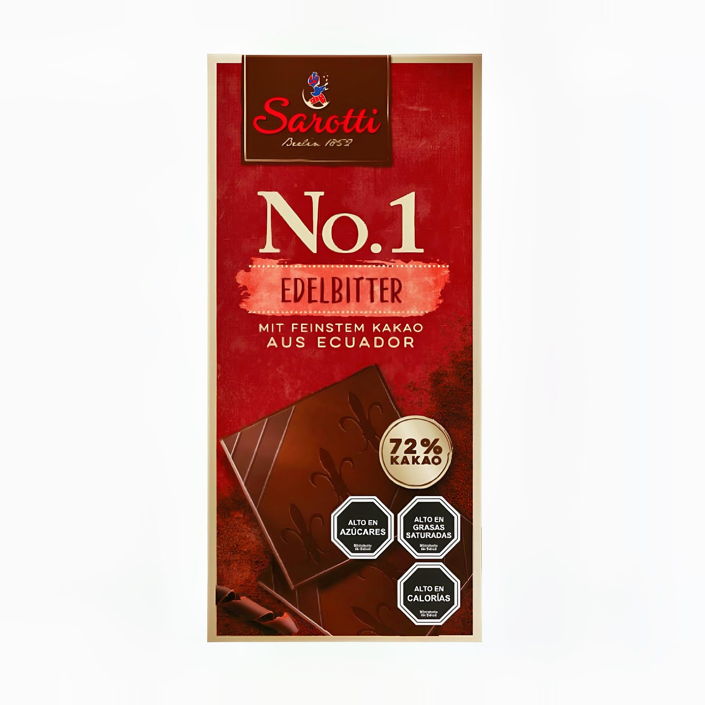 Chocolate Amargo 72% Sarotti Cacao Ecuador 100 Gr