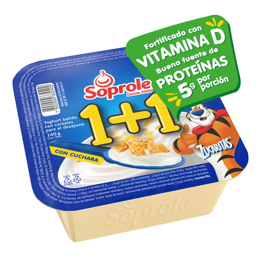 Yoghurt con Cereal 1+1 Zucaritas Soprole 140 g