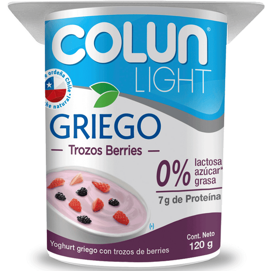 Yoghurt Griego Colun Light Berries 120 Gr