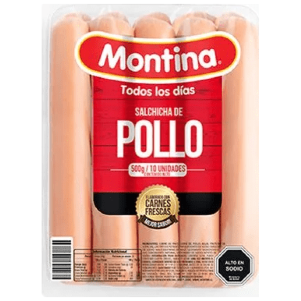 Vienesas Tradicional Montina 10 Un 500 Gr