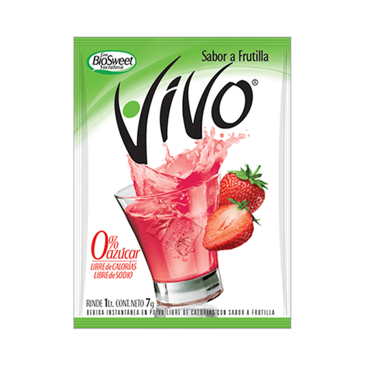 Jugo en Polvo Vivo Frutilla 8 Gr