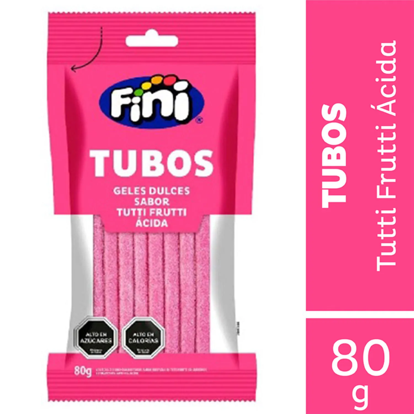 Tubos Fini Tutti Fruti 80 Gr