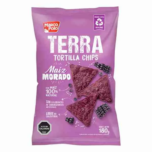 Tortilla Chips Morado Marco Polo 180 Gr