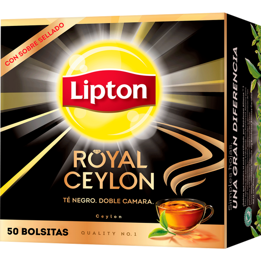 Té Negro Lipton Royal Ceylon 50 Bolsitas