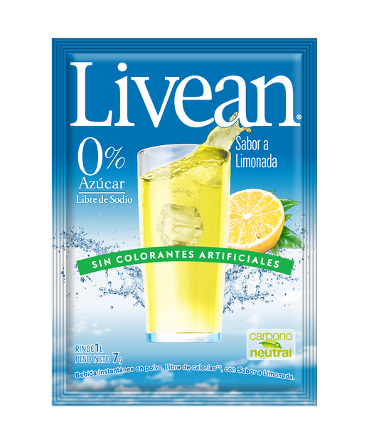 Jugo En Polvo Livean Limonada 7 Gr