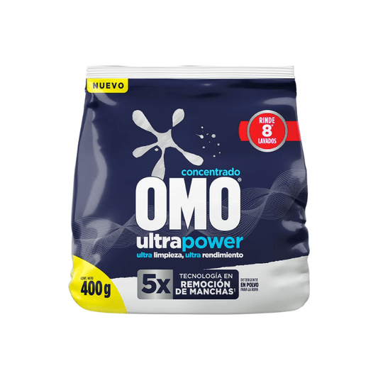 Detergente en Polvo Omo Concentrado Ultra Power 400g