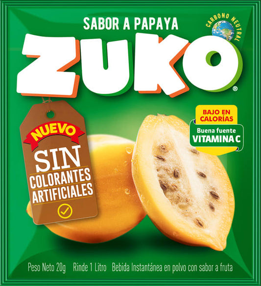 Jugo en Polvo Zuko Papaya 20 Gr