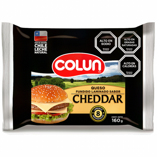 Queso Cheddar Colun Laminado 160 Gr