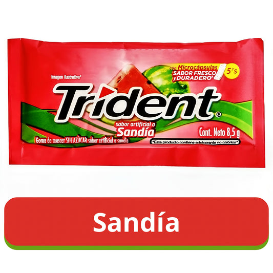 Chicle Trident Sabor Sandia 8 Gr