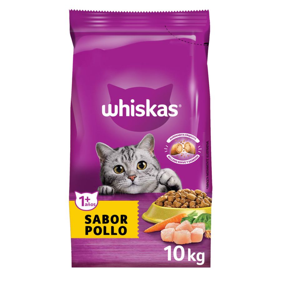 Alimento Seco para Gatos Whiskas Sabor Pollo 10 Kg