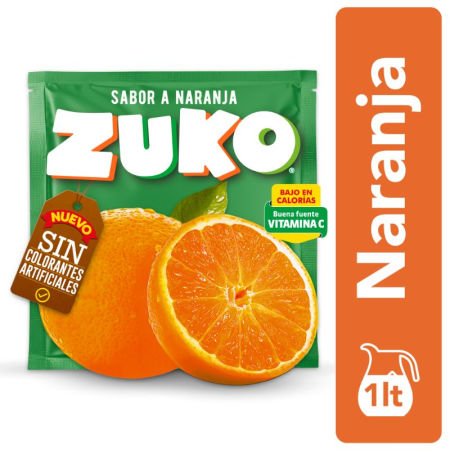 Jugo en Polvo Zuko Naranja 20 Gr