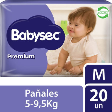 Pañal Babysec Premium M 20 Un