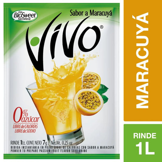 Jugo en Polvo Vivo Maracuyá 7 Gr