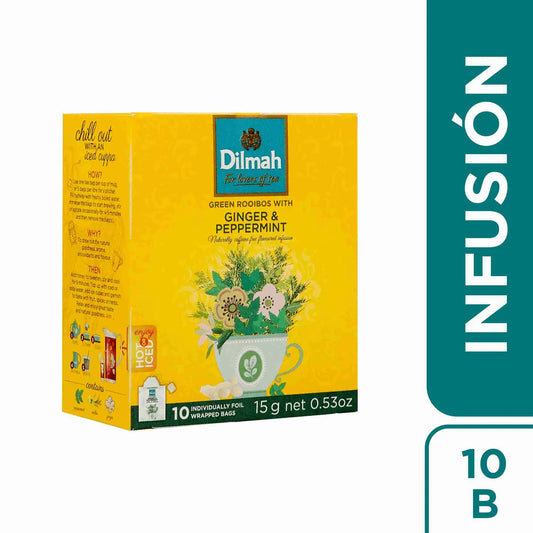 Té Ginger y Peppermint Dilmah 10 Un