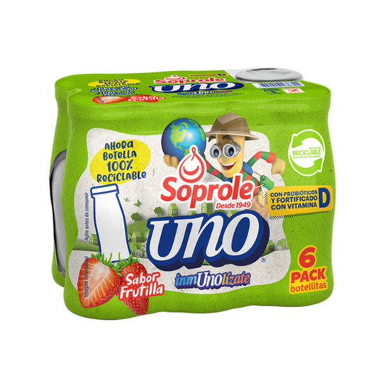 Probiótico UNO Multifruta Pack 6 Botellas, 80 ml c/u