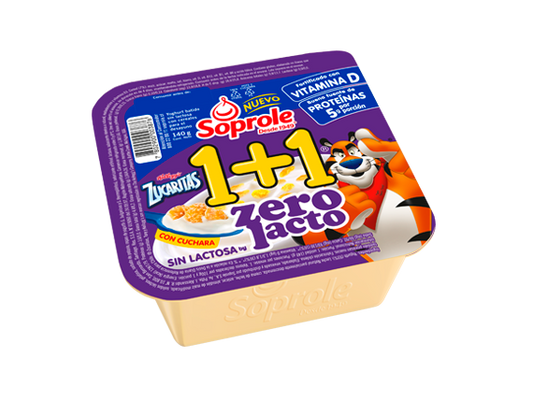 Yoghurt con Cereal 1+1 Zucaritas Soprole Zerolacto 140 g